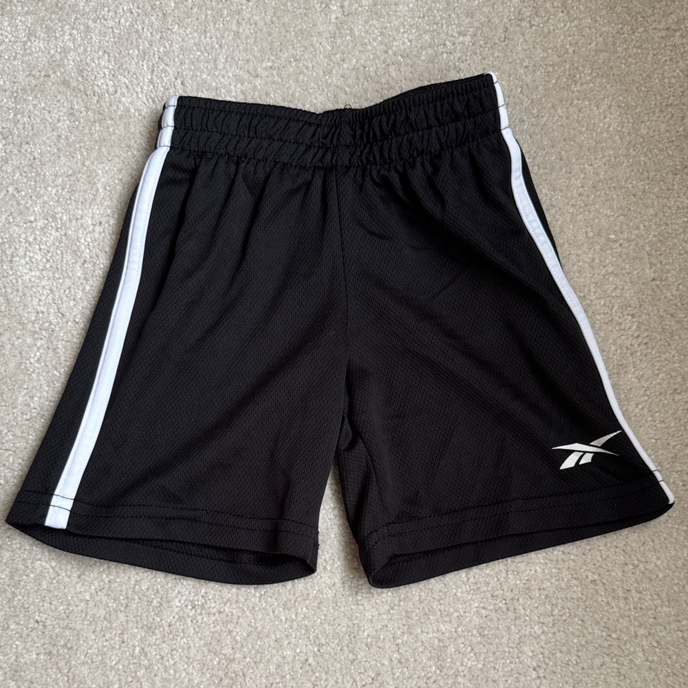 Reebok toddler boys Black and White Athletic Shorts